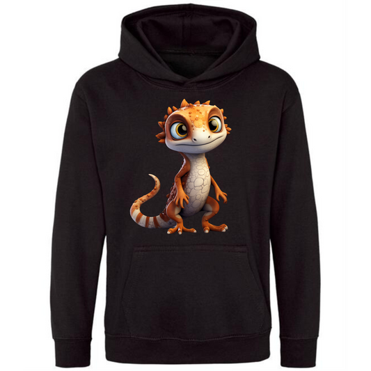 Kids' Cute Orange Gecko Hoodie – Fun & Cozy