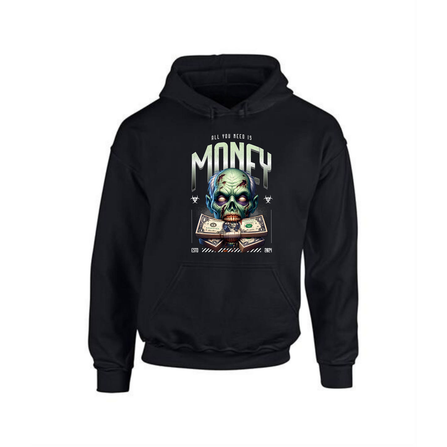 Money Zombie Hoodie | Bold Design with Money & Zombie