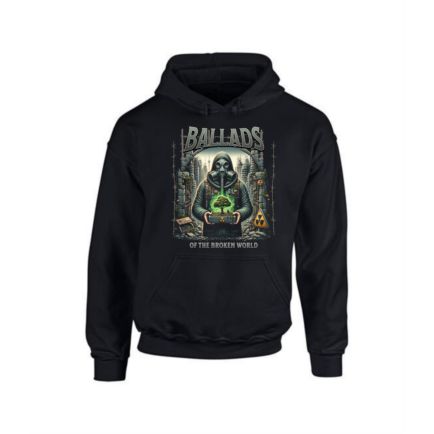 Poison Hoodie | Masked Man with Tree & Bold Text Design