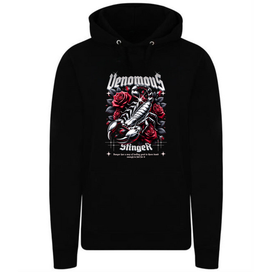 Venomous Stinger Hoodie | Scorpion & Roses Design