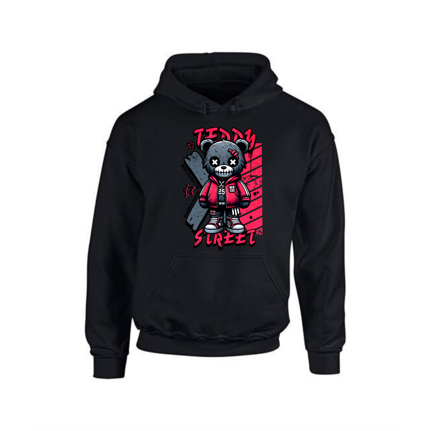 Teddy Street Hoodie | Haunted Teddy Bear Design