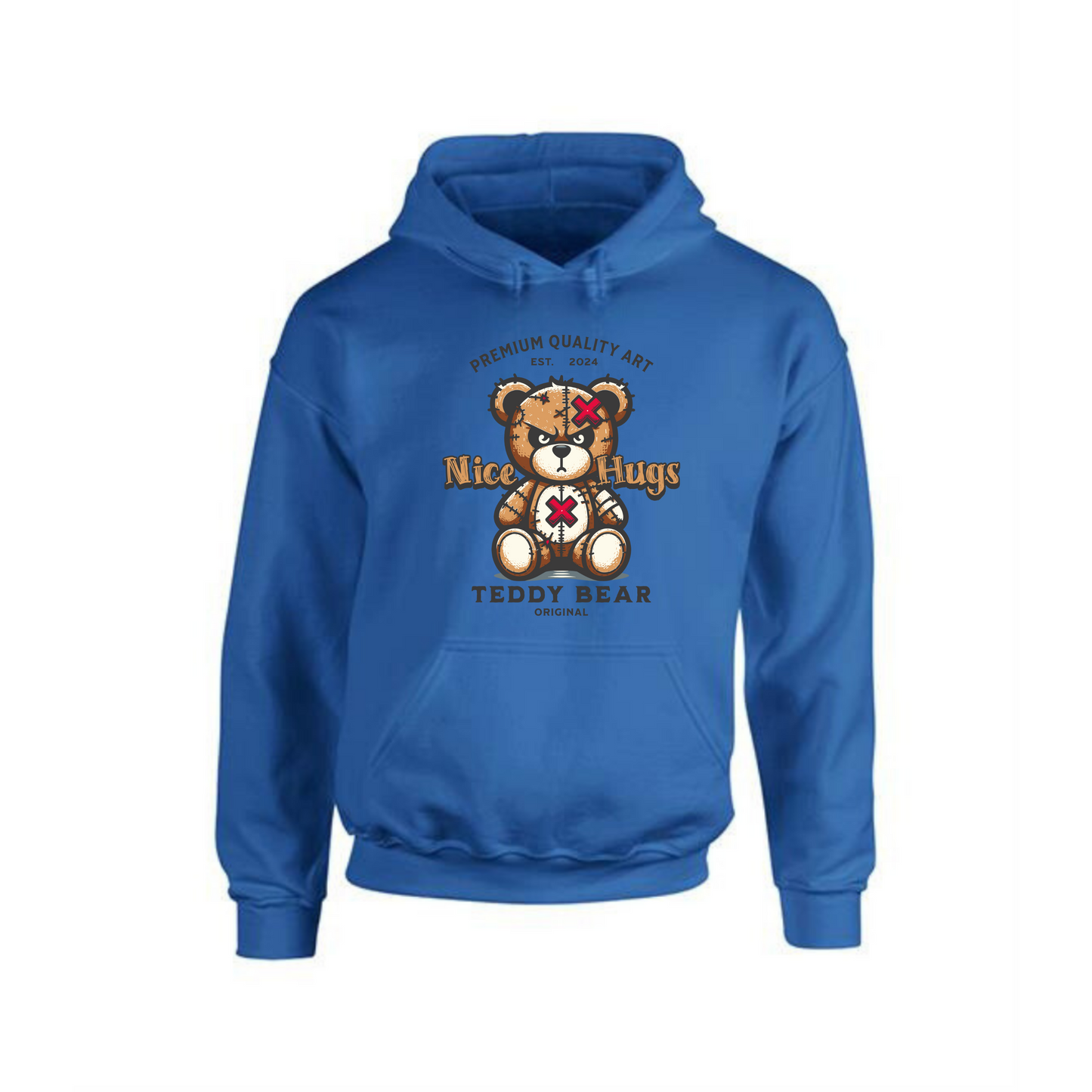 Nice Hugs Hoodie | Cute Teddy Bear Graphic