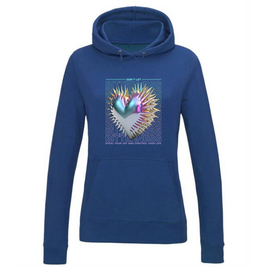 Bitterness Hoodie | Heart Design & Inspirational Quote