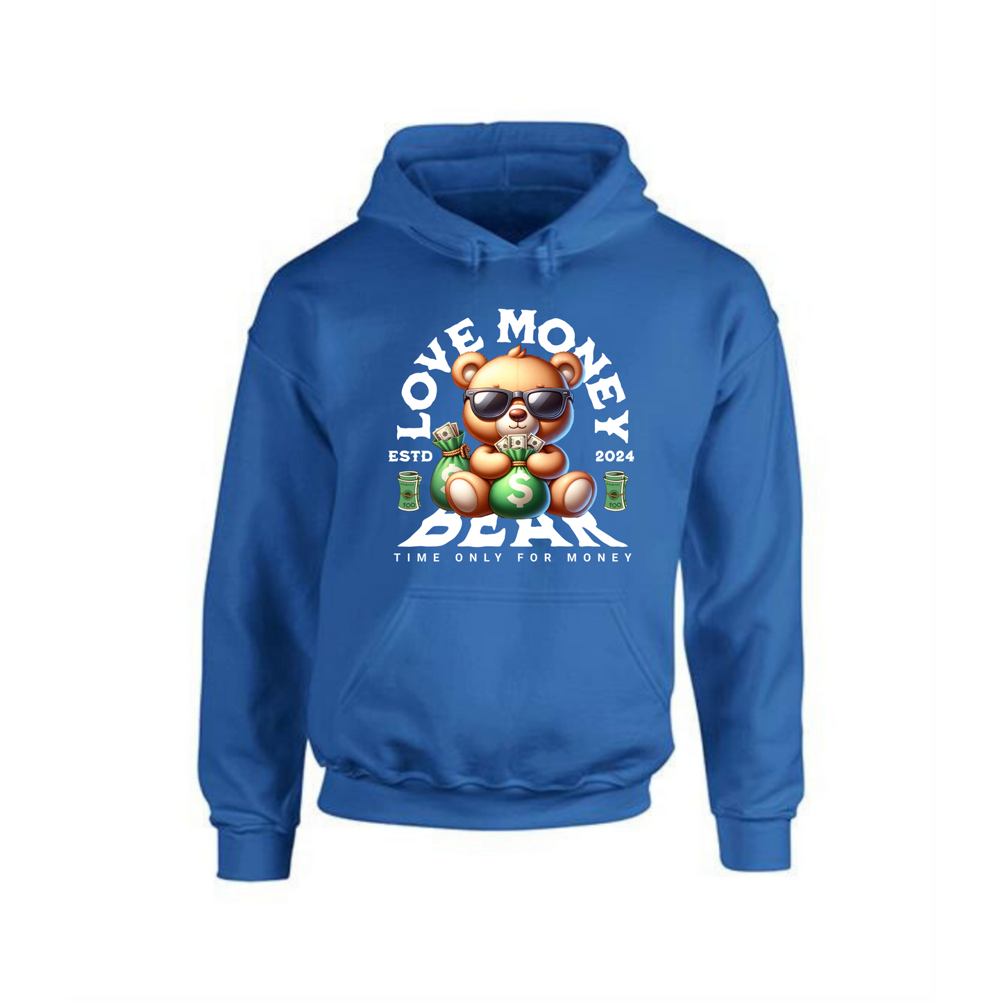 Bear Love Money Hoodie | Bold Money Bag Design - Style Quest Fashion