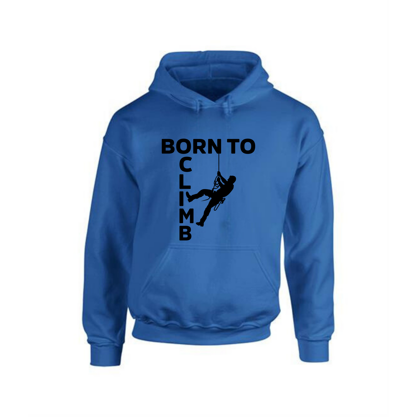 Born to Climb Hoodie | Bold Climbing Design with Rope Climber