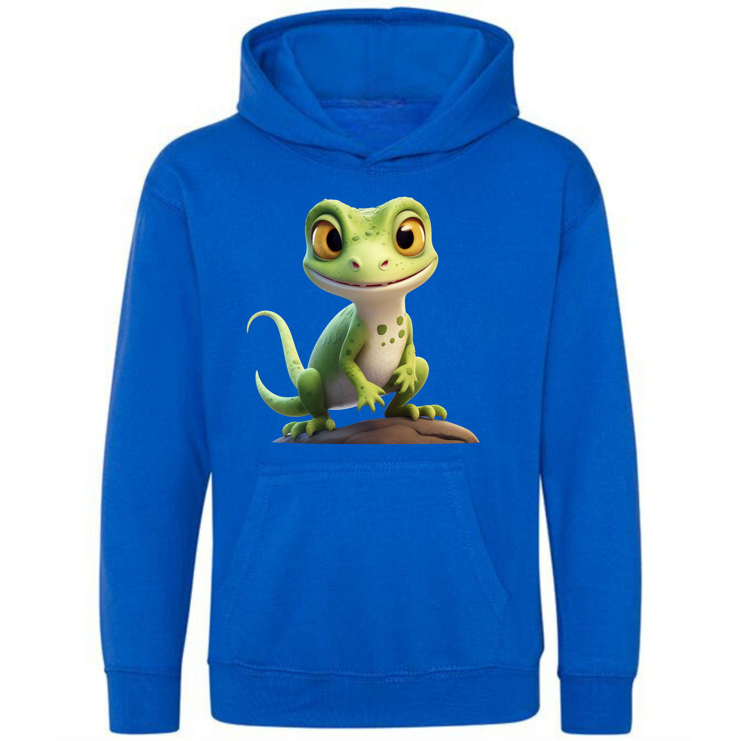 Kids' Cute Green Gecko Hoodie | Adorable and Comfy Design