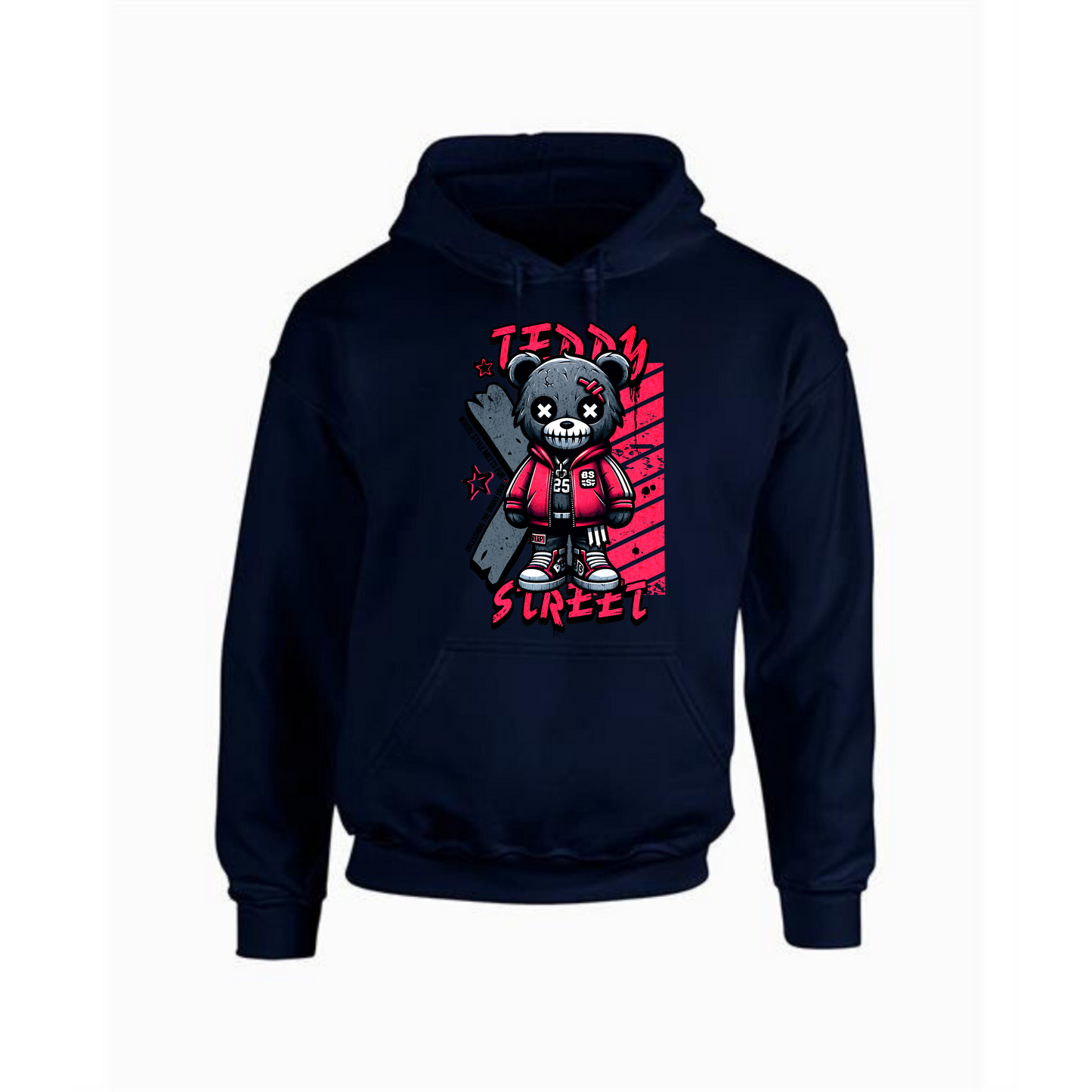 Teddy Street Hoodie | Haunted Teddy Bear Design