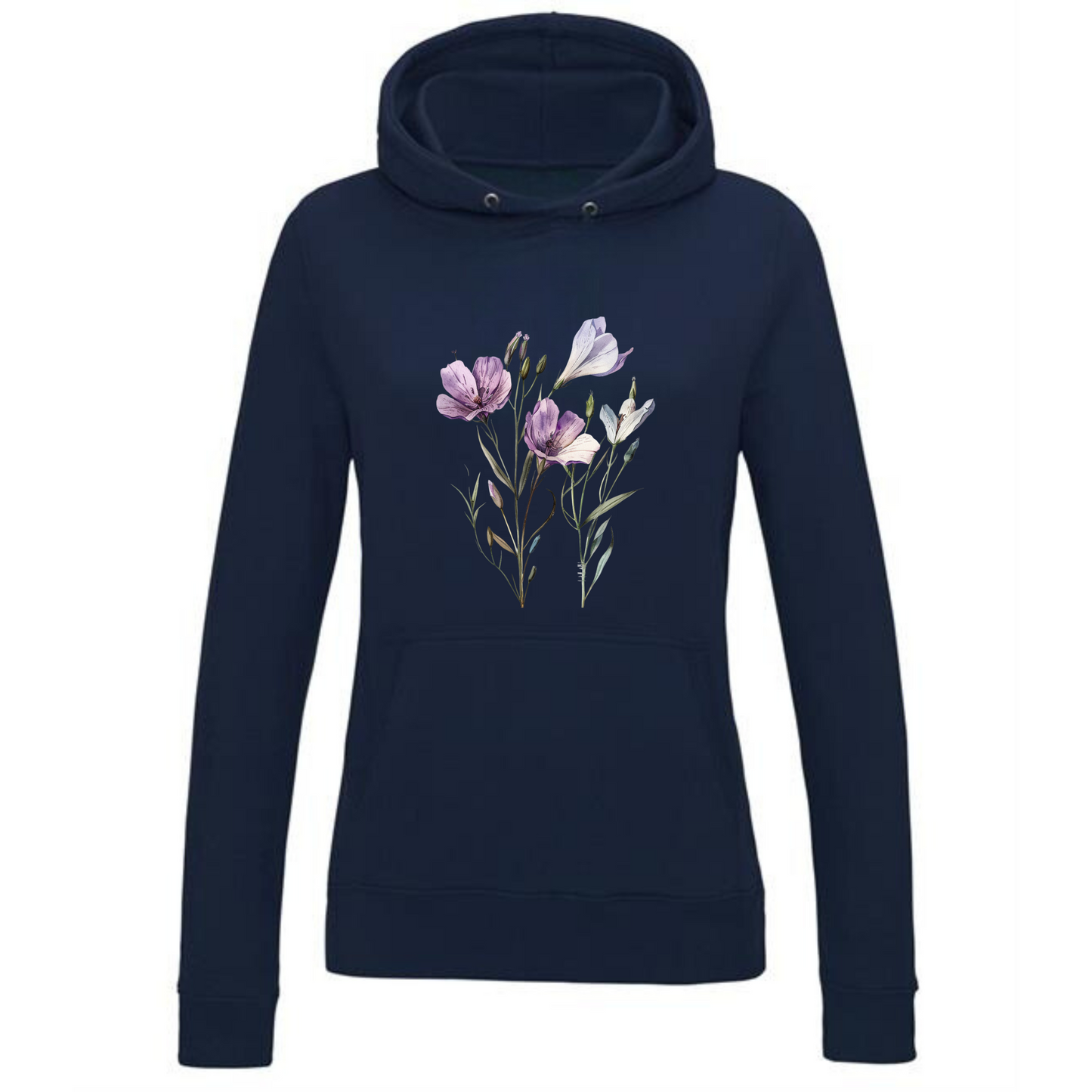 Spring Flowers Hoodie | Fresh Floral Design for Women