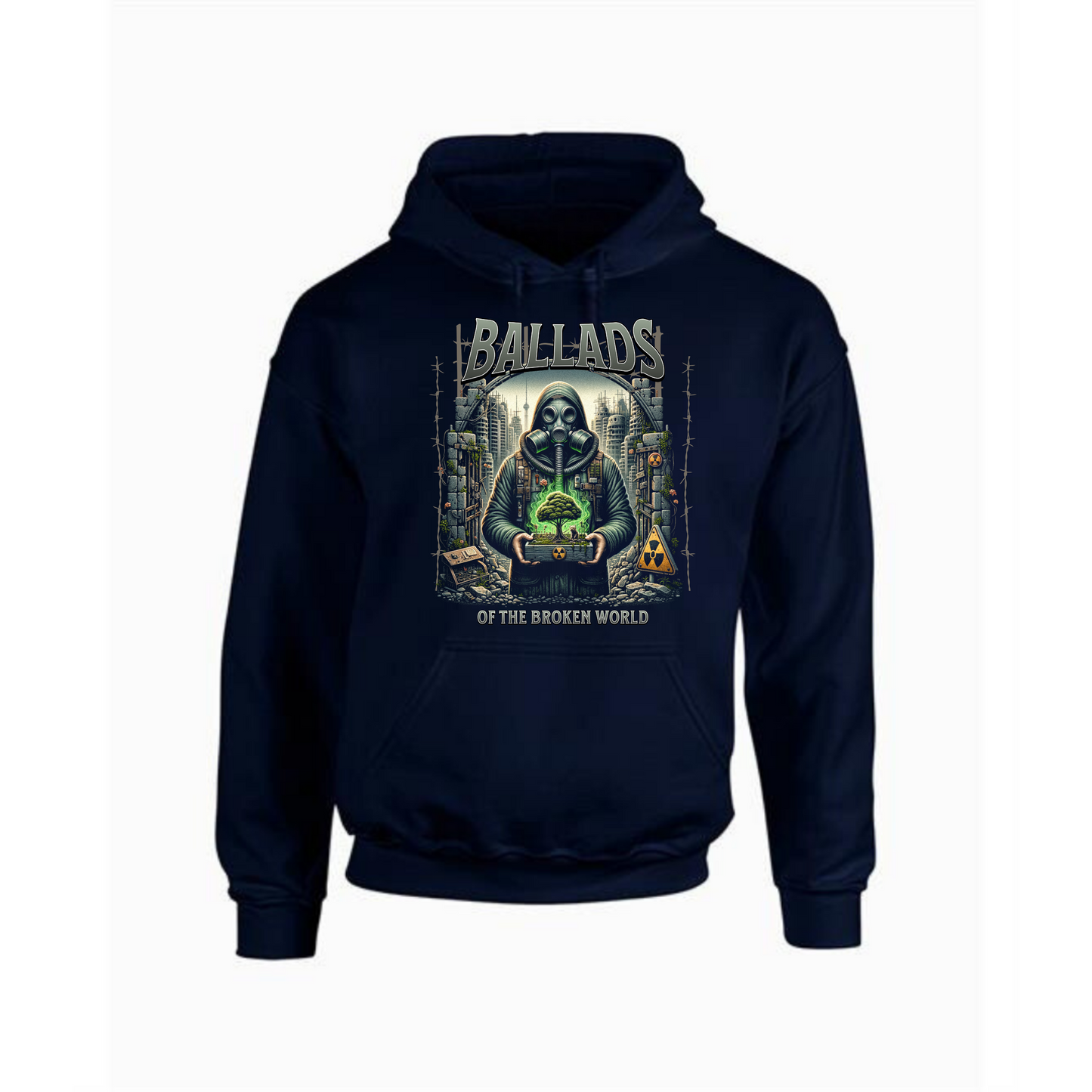 Poison Hoodie | Masked Man with Tree & Bold Text Design