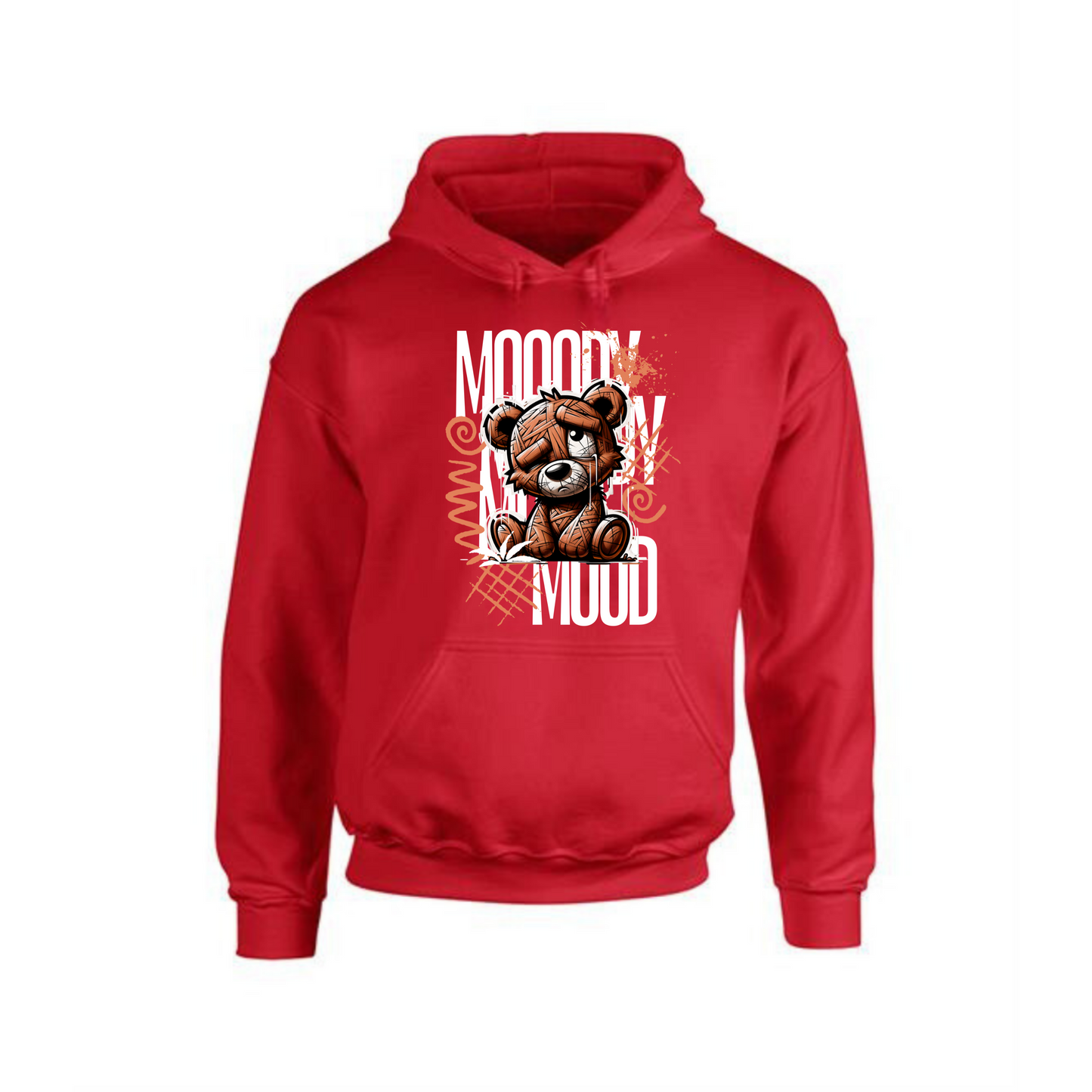 Mooody Mood Hoodie | Sad Teddy Bear Graphic