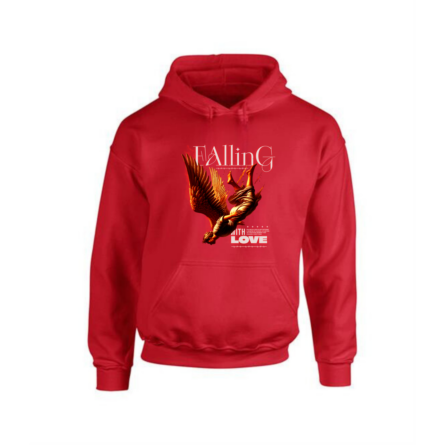 Falling With Love Hoodie | Angel Wings Falling Design - Style Quest Fashion