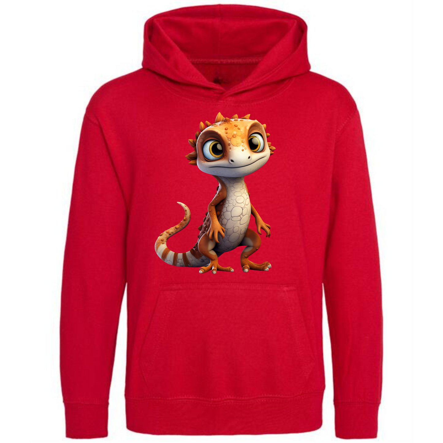 Kids' Cute Orange Gecko Hoodie | Fun and Stylish Design