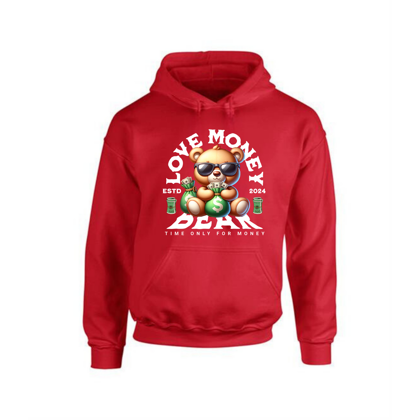 Bear Love Money Hoodie | Bold Money Bag Design - Style Quest Fashion