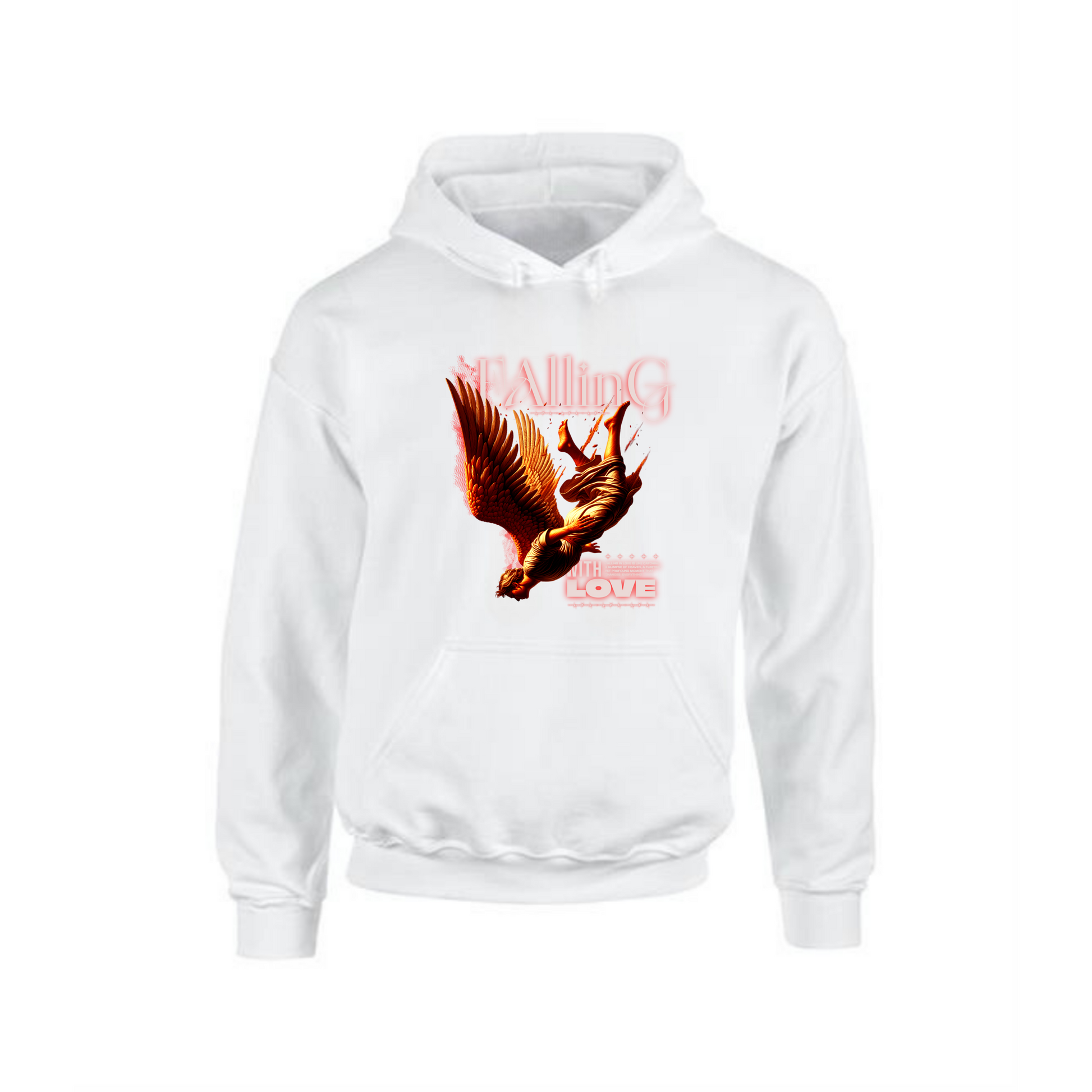 Falling With Love Hoodie | Angel Wings Falling Design - Style Quest Fashion