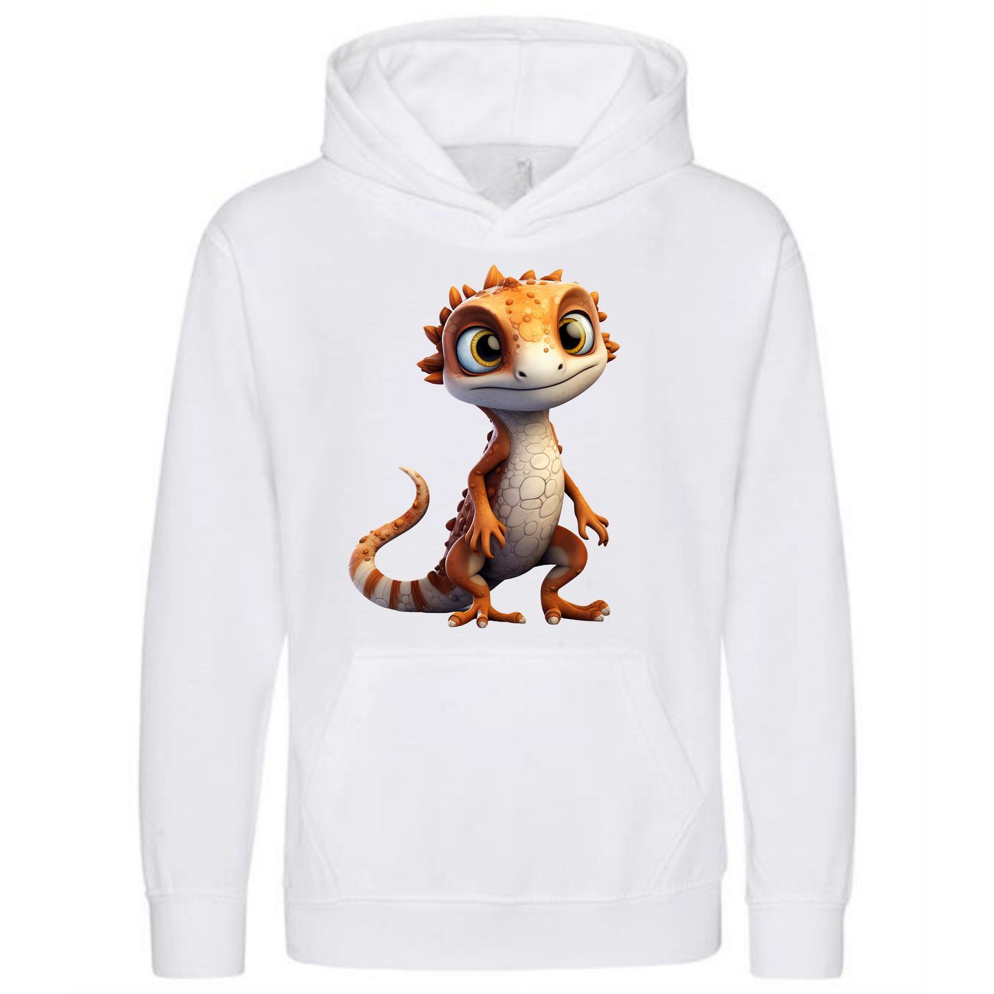 Kids' Cute Orange Gecko Hoodie | Fun and Stylish Design