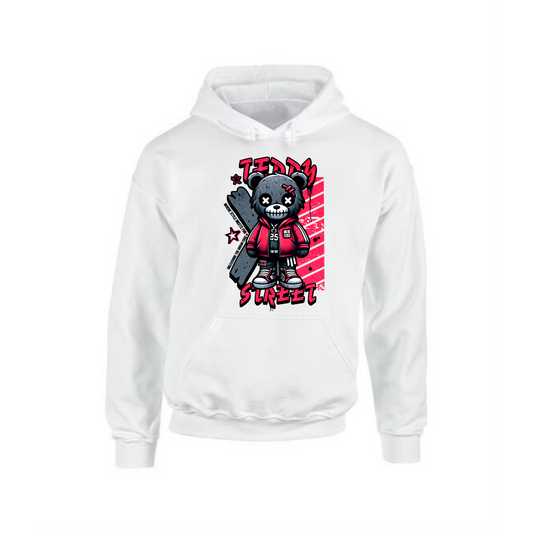 Teddy Street Hoodie | Haunted Teddy Bear Design