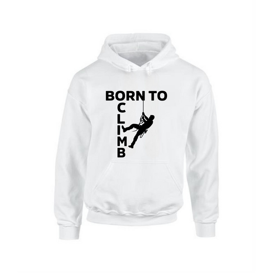 Born to Climb Hoodie | Bold Climbing Design with Rope Climber