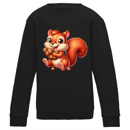 Kids' Cute Squirrel Sweatshirt – Cozy & Adorable