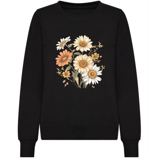 Margaret Flowers Sweatshirt | Elegant Floral Design for Women