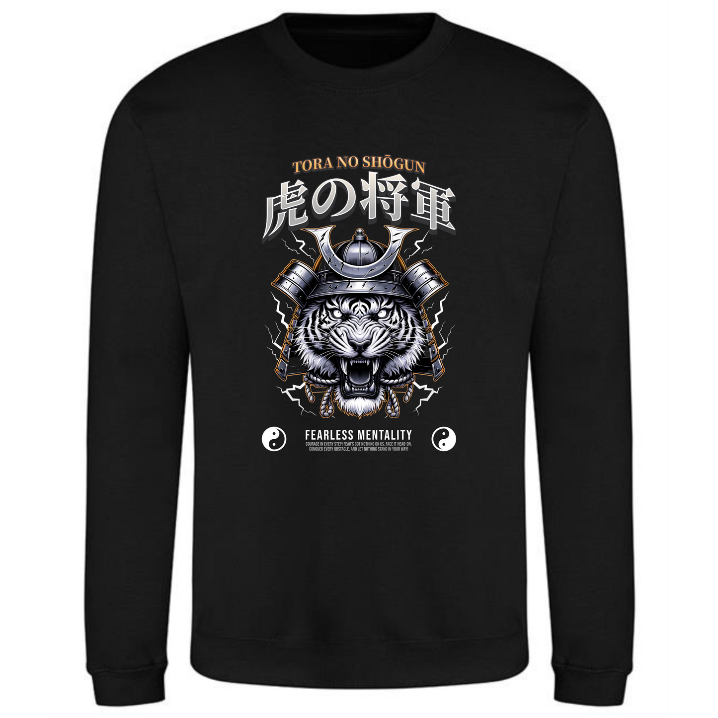 Fearless Mentality Sweatshirt | Tiger Head with Chinese Hat Design