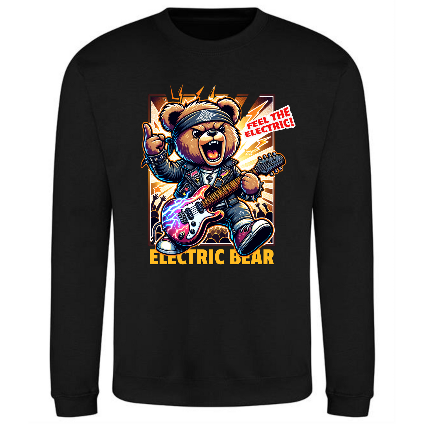 Electric Bear Sweatshirt | Feel the Electric – Bold Energy Design