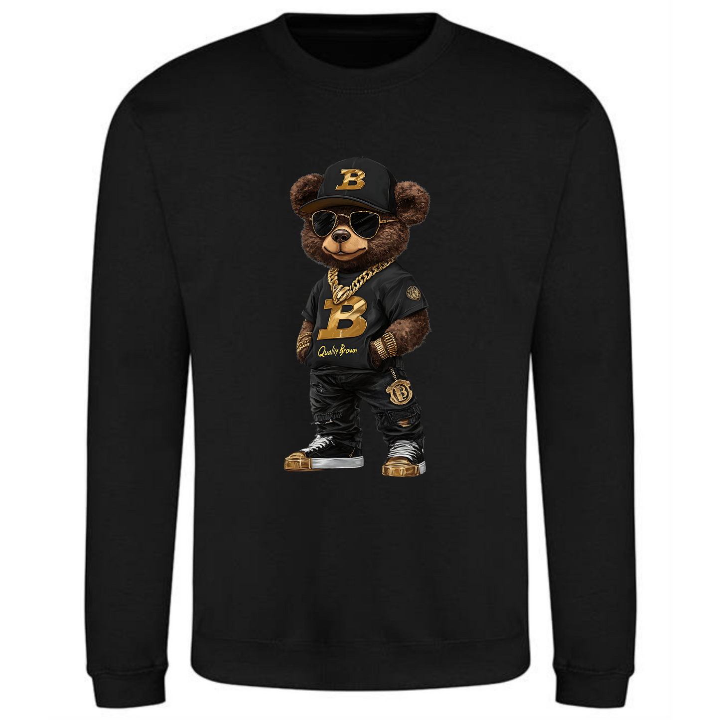 Teddy Bear B Quality Brown Sweatshirt | Classic Bear Design