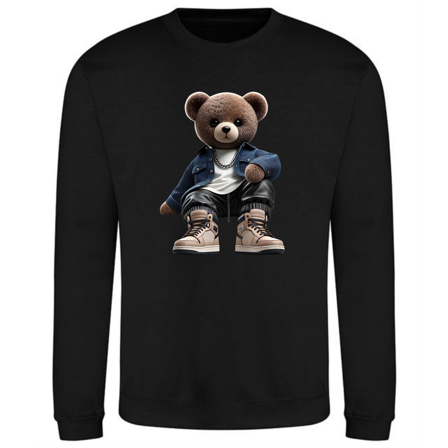 Teddy Bear Sweatshirt | Casual Jeans & Jacket Style for Men