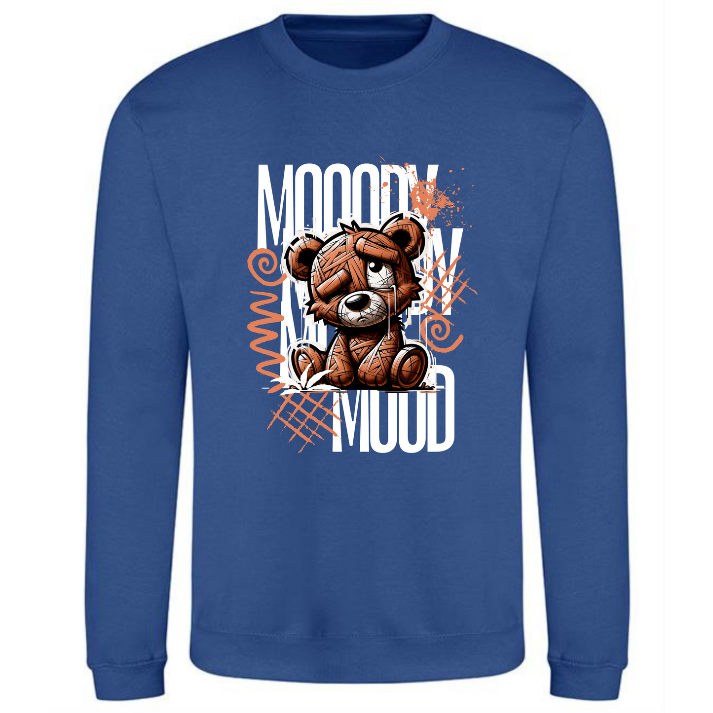 Mooody Mood Sweatshirt | Sad Teddy Bear Design