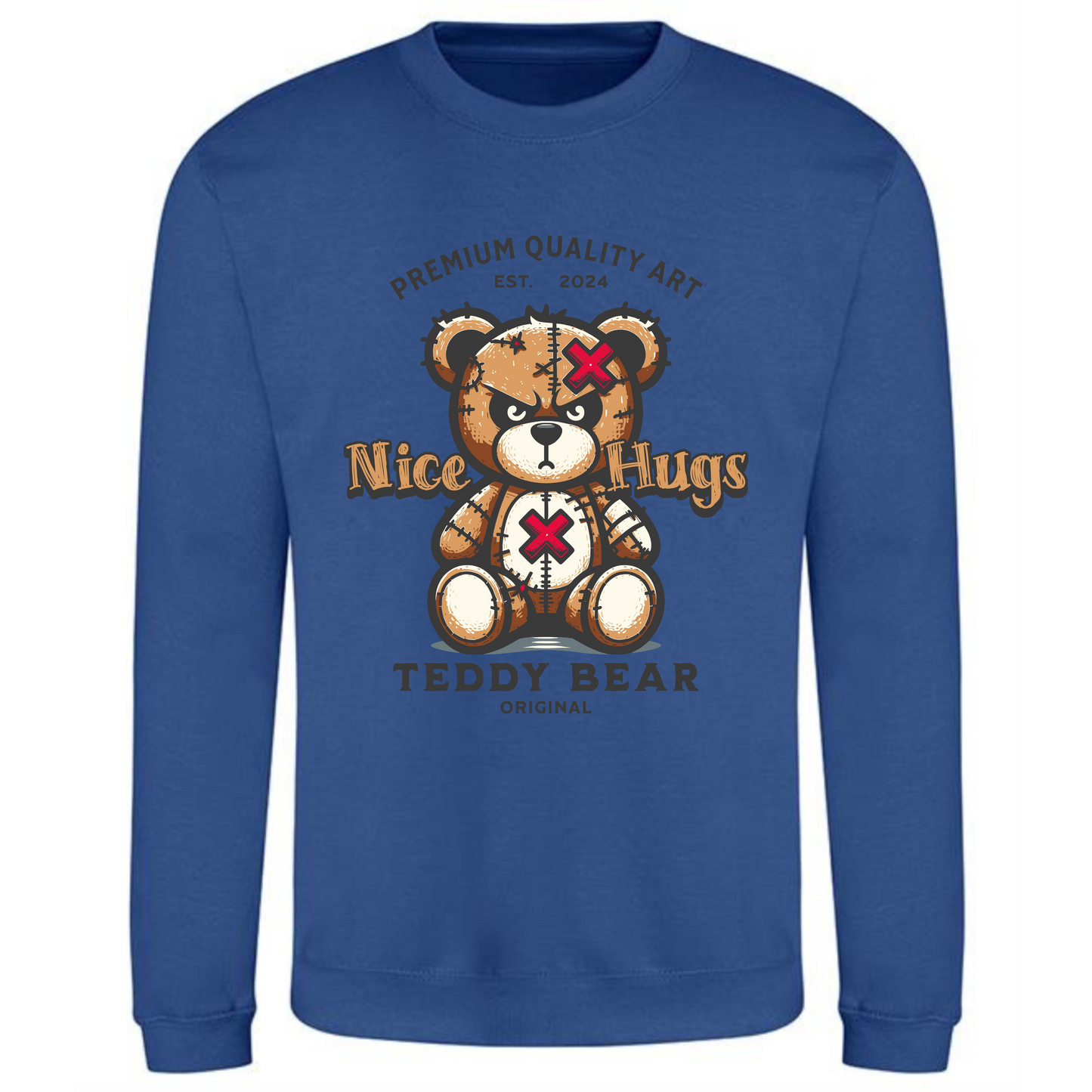 Nice Hugs Teddy Bear Sweatshirt | Cute Teddy Bear Design