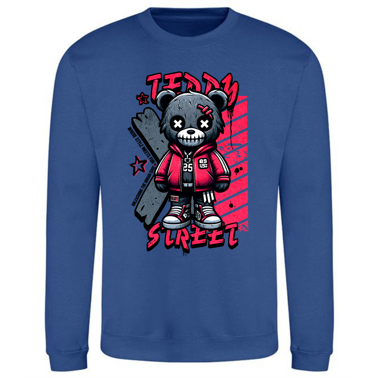 Teddy Street Sweatshirt | Haunted Teddy Bear Design