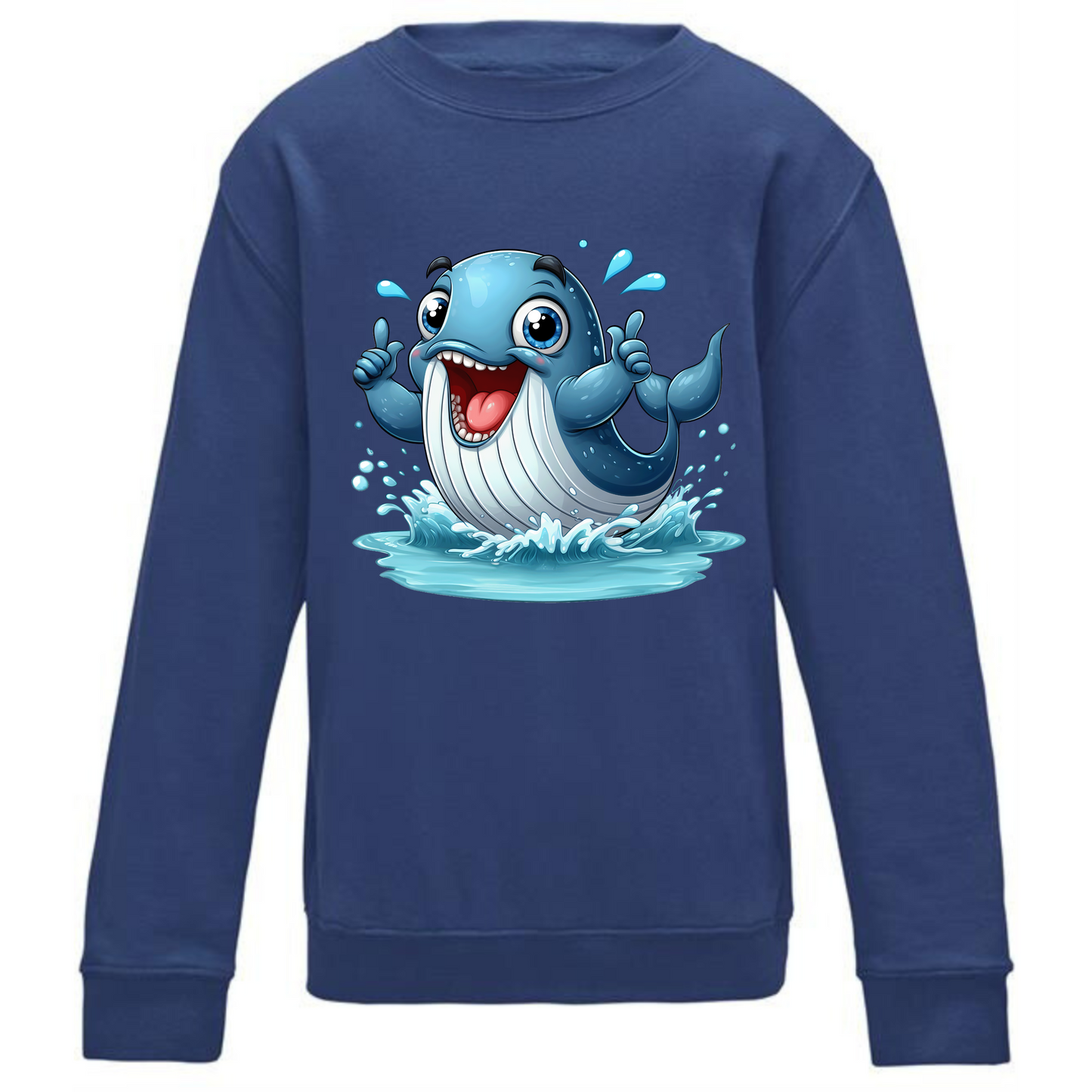 Kids' Cute Dolphin Sweatshirt – Cozy Ocean Vibes