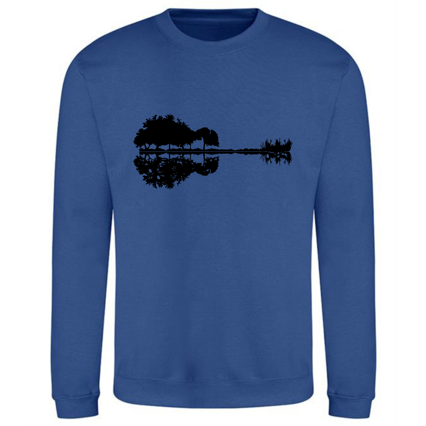 Men's Nature Guitar Design Sweatshirt | Cozy Artistic Style