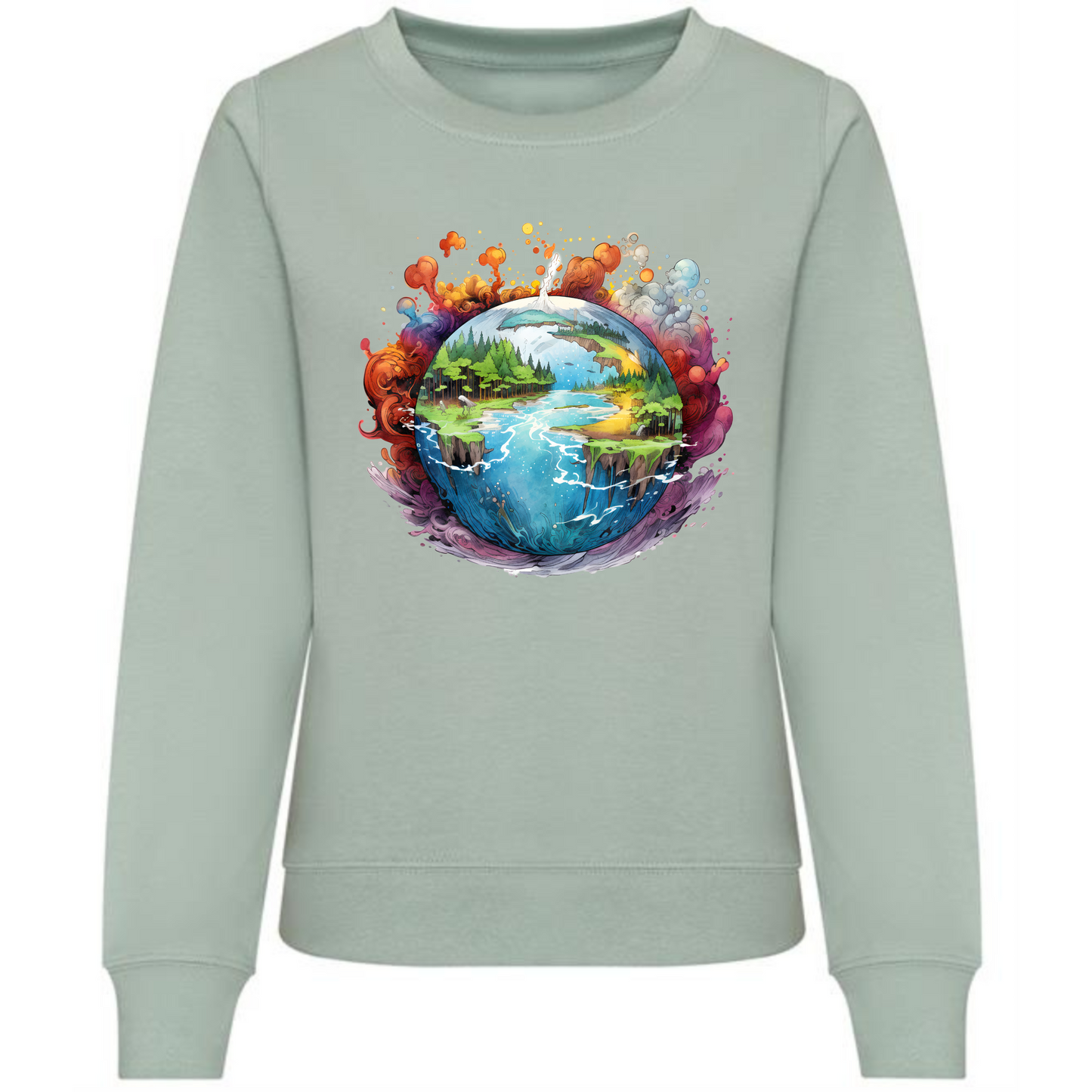 Global Nature Panorama Sweatshirt | Stunning Nature-Inspired Design