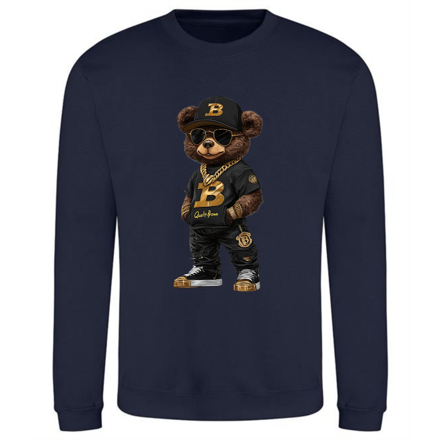 Teddy Bear B Quality Brown Sweatshirt | Classic Bear Design