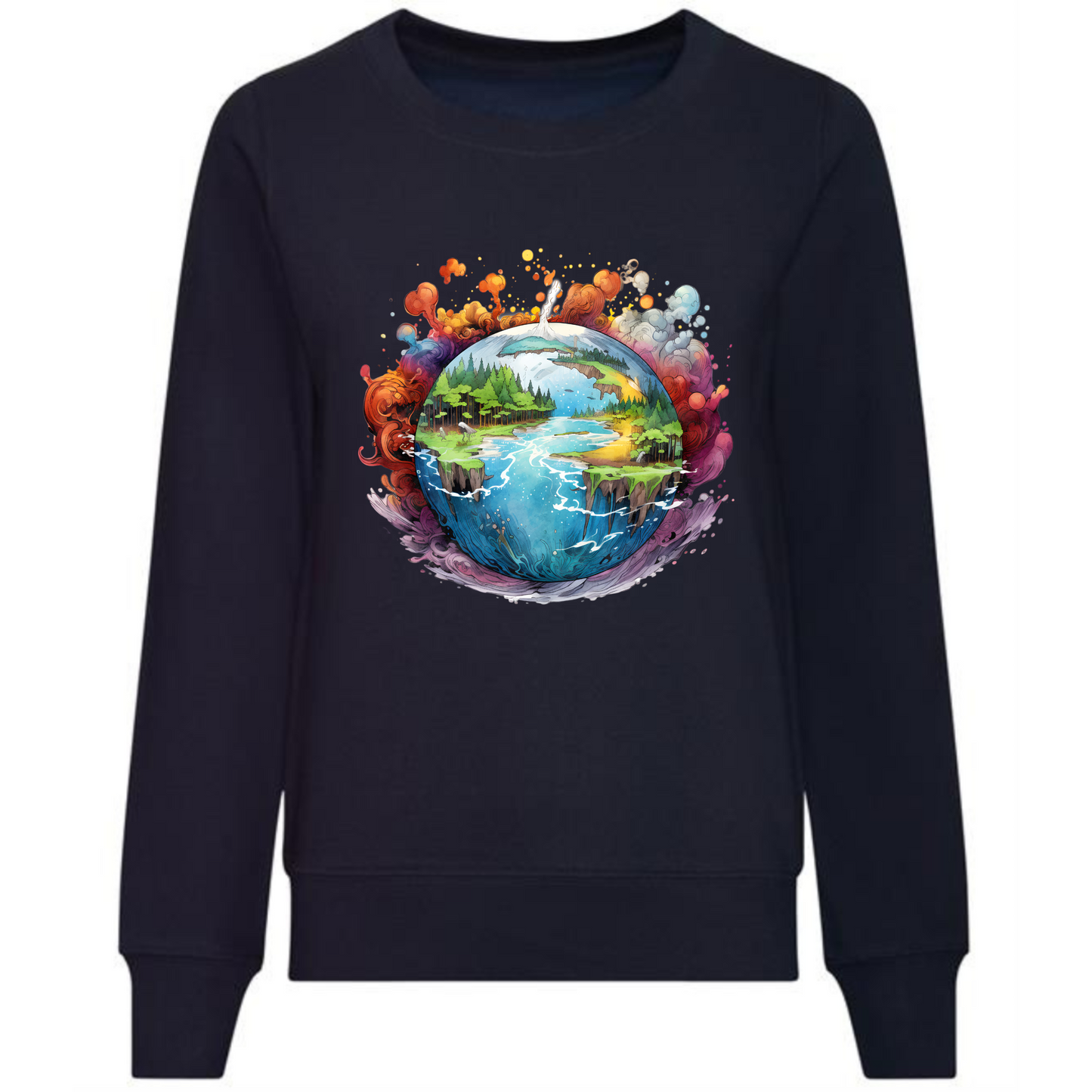 Global Nature Panorama Sweatshirt | Stunning Nature-Inspired Design