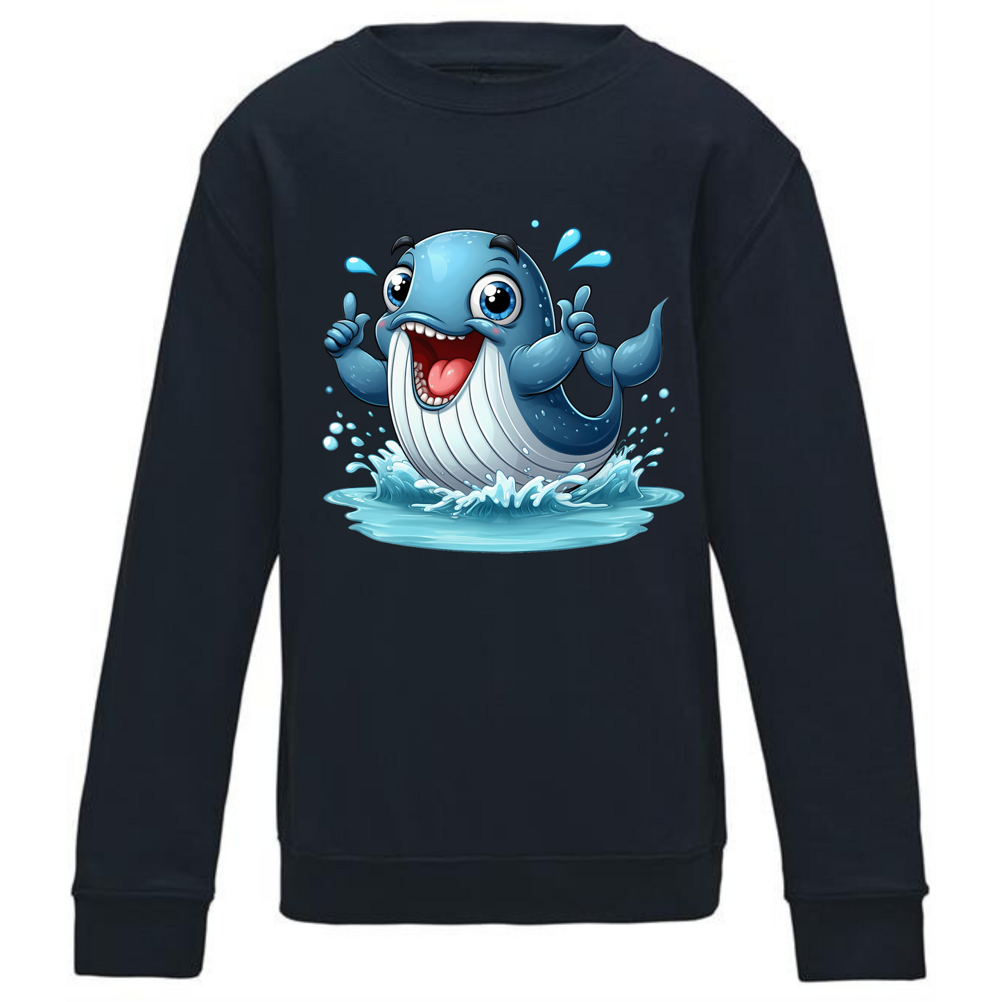 Kids' Cute Dolphin Sweatshirt – Cozy Ocean Vibes