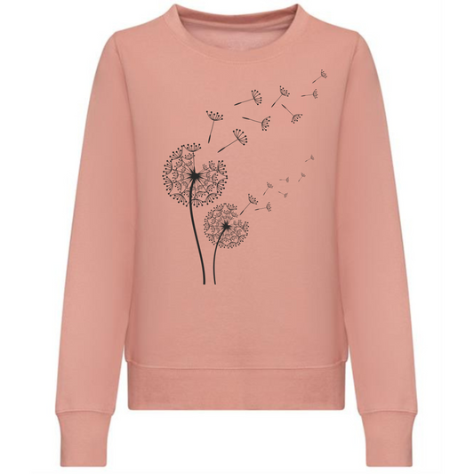 Blowing Dandelion Sweatshirt | Elegant Nature-Inspired Design