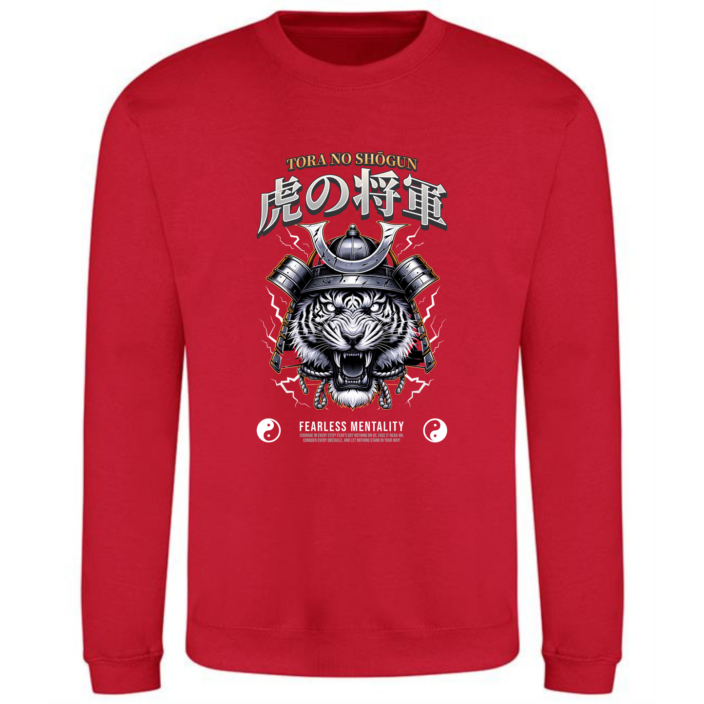 Fearless Mentality Sweatshirt | Tiger Head with Chinese Hat Design