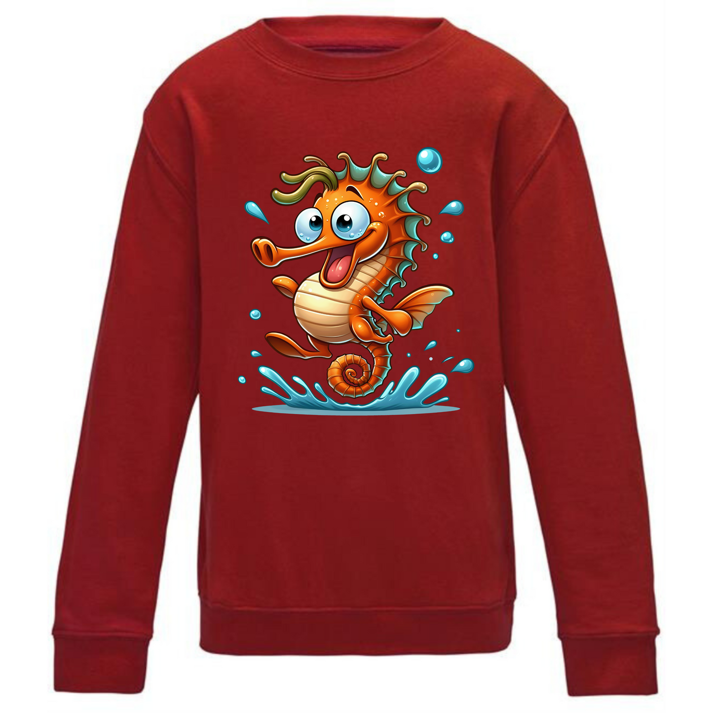 Kids' Cute Seahorse Sweatshirt – Cozy & Adorable