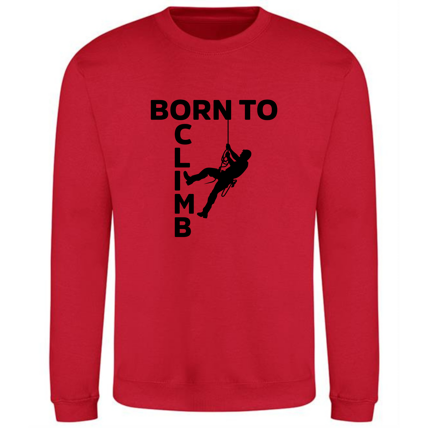 Born to Climb Sweatshirt | Climbing Design with Rope Climber for Men