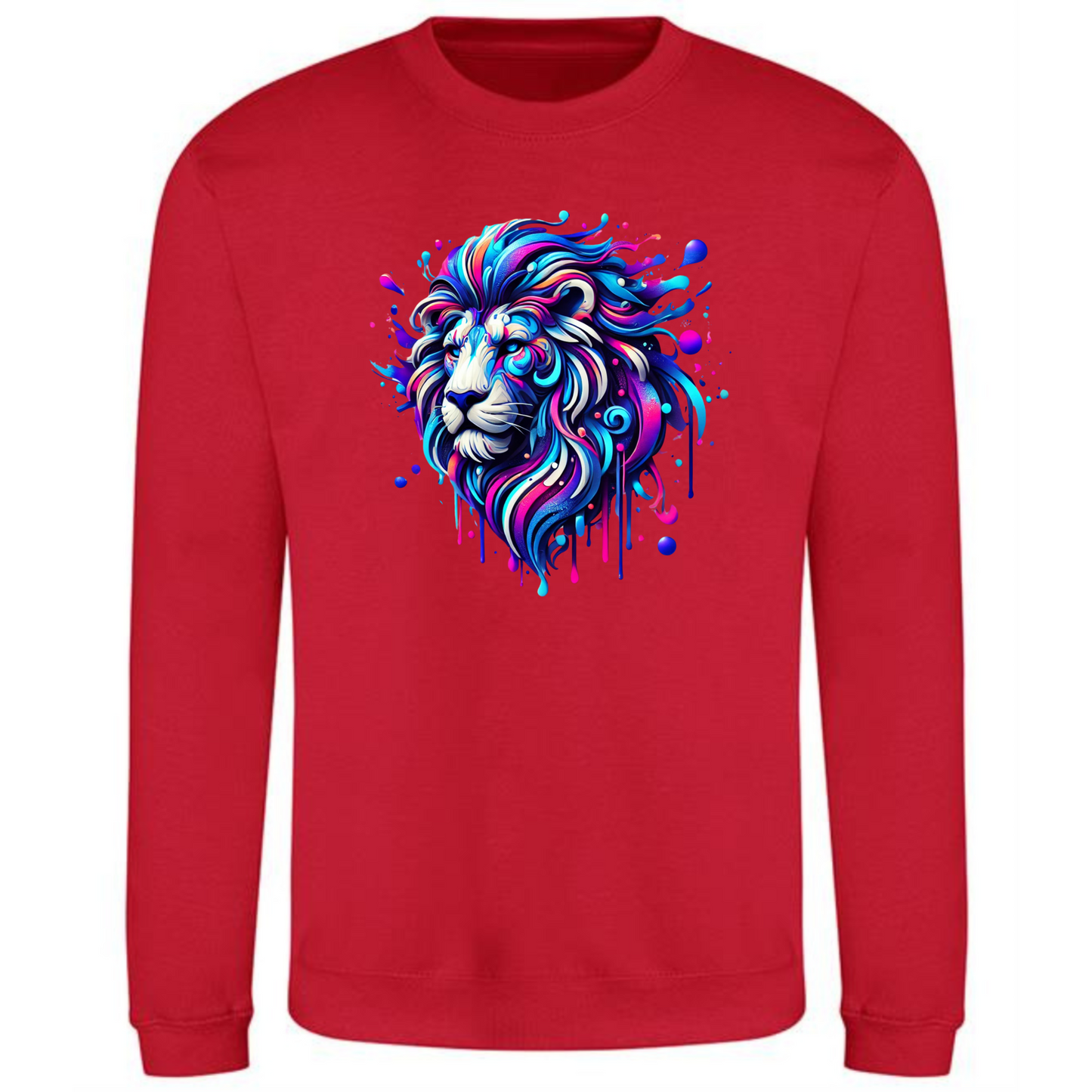 Neon Lion Sweatshirt | Bold & Comfortable for Men