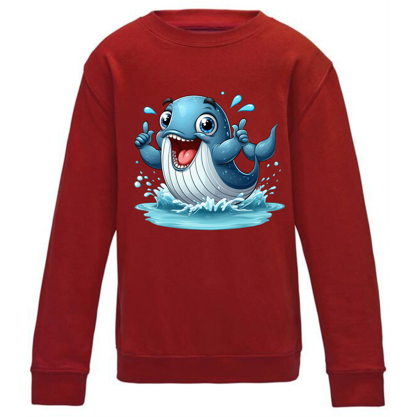 Kids' Cute Dolphin Sweatshirt – Cozy Ocean Vibes