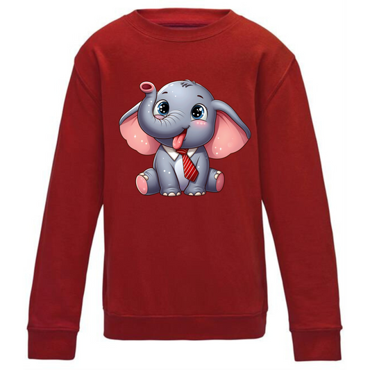 Kids' Cute Elephant Sweatshirt – Cozy Safari Fun