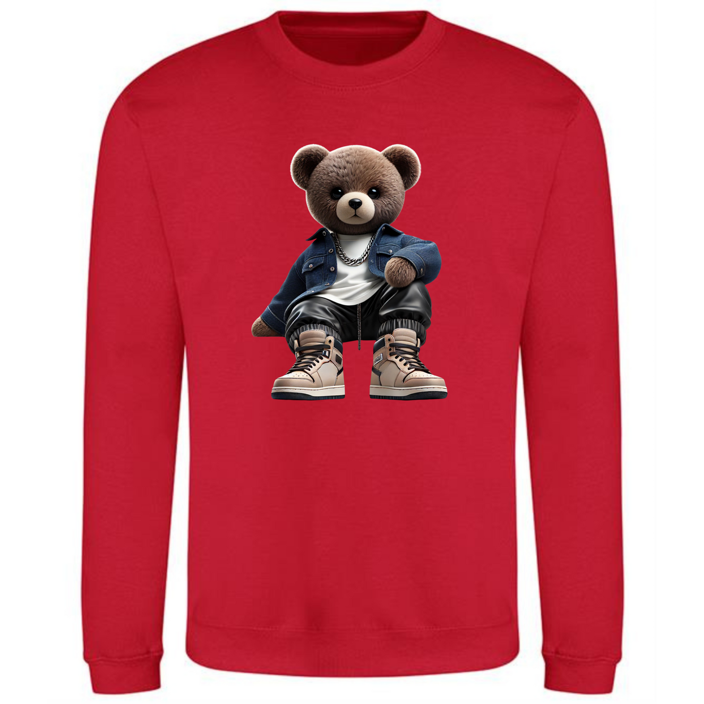 Teddy Bear Sweatshirt | Casual Jeans & Jacket Style for Men