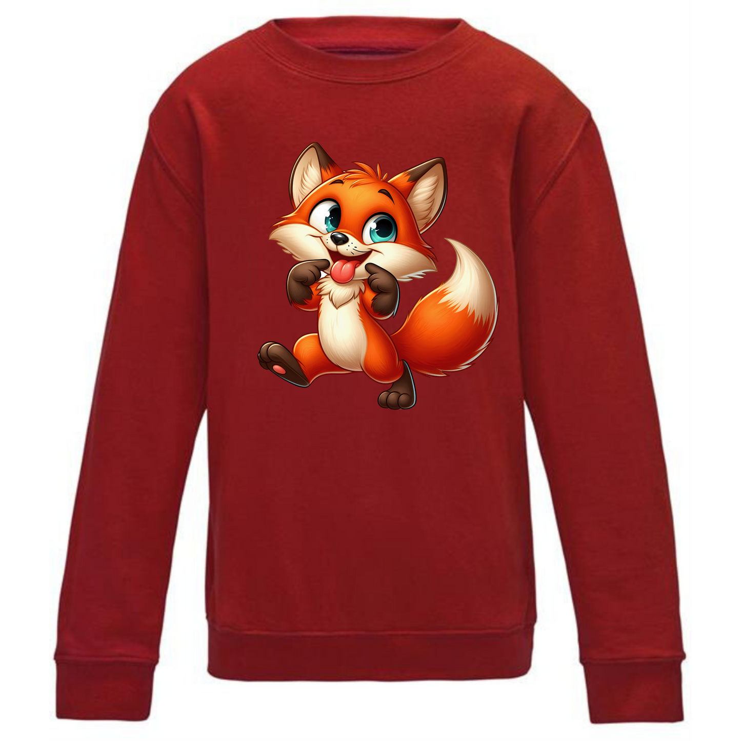 Kids' Cute Fox Sweatshirt – Cozy Woodland Vibes