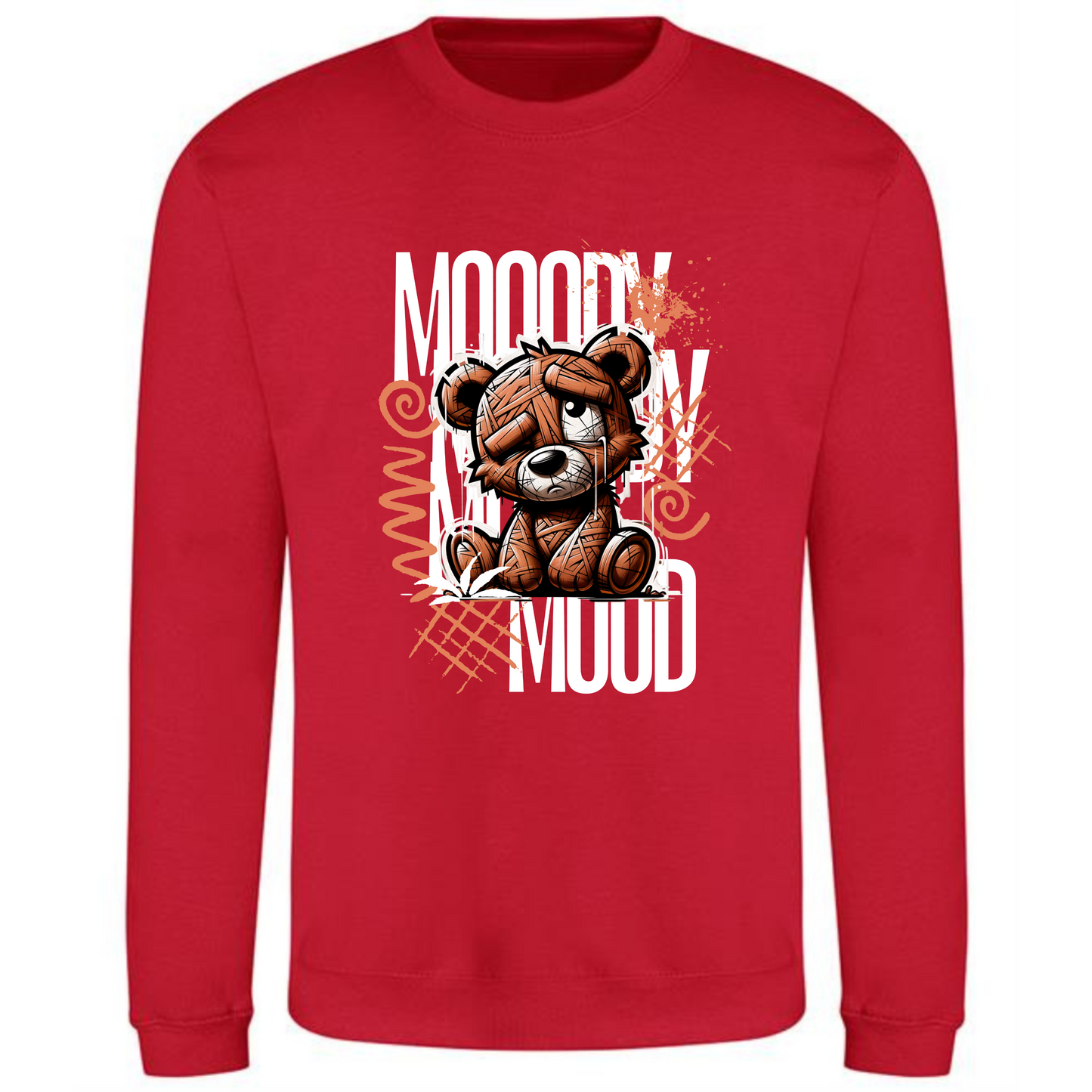 Mooody Mood Sweatshirt | Sad Teddy Bear Design