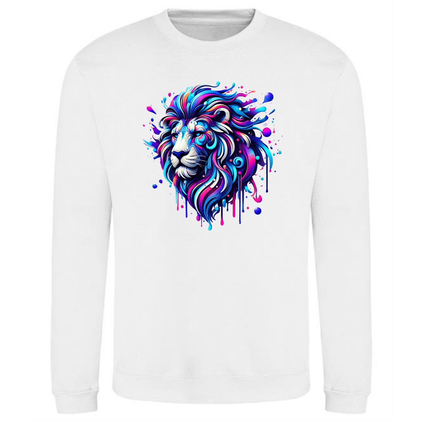 Neon Lion Sweatshirt | Bold & Comfortable for Men