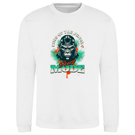 King of the Jungle Sweatshirt | Beast Mode Gorilla Design