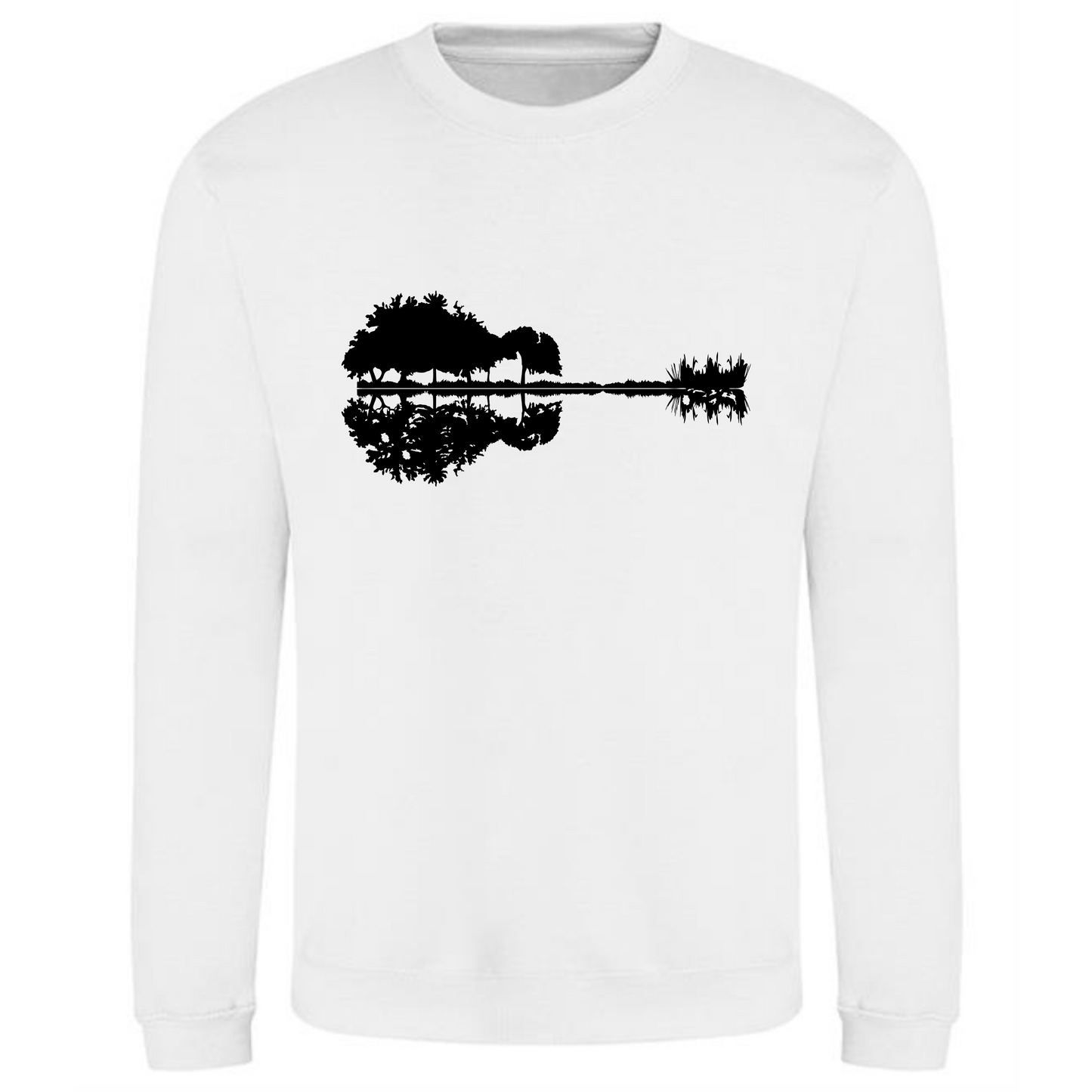 Men's Nature Guitar Design Sweatshirt | Cozy Artistic Style