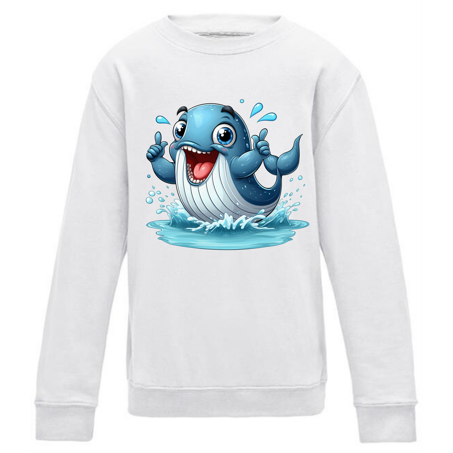 Kids' Cute Dolphin Sweatshirt – Cozy Ocean Vibes